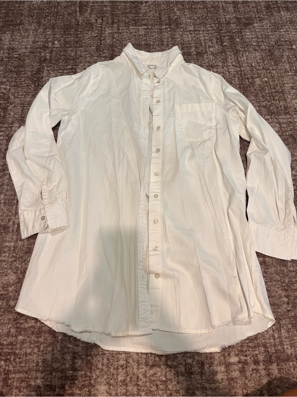 Classic White Long-Sleeve Button-Up Shirt
